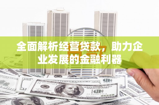 静宁全面解析经营贷款，助力企业发展的金融利器
