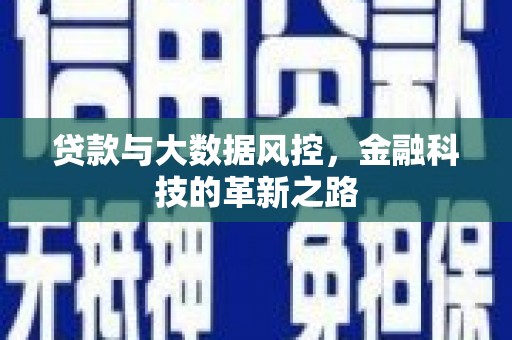 静宁贷款与大数据风控，金融科技的革新之路