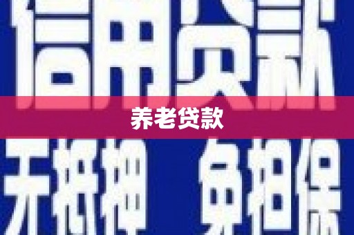 静宁养老贷款