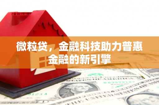 静宁微粒贷，金融科技助力普惠金融的新引擎