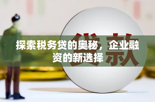 静宁探索税务贷的奥秘，企业融资的新选择