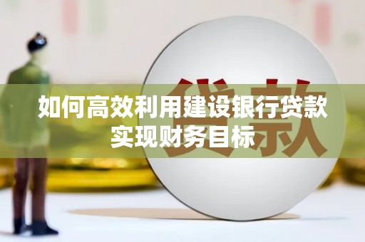 静宁如何高效利用建设银行贷款实现财务目标