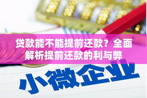 静宁贷款能不能提前还款？全面解析提前还款的利与弊