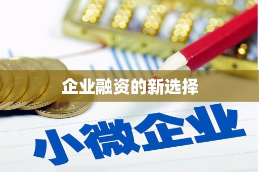静宁企业融资的新选择