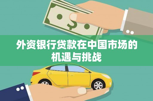 静宁外资银行贷款在中国市场的机遇与挑战