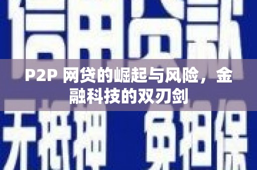 静宁P2P 网贷的崛起与风险，金融科技的双刃剑