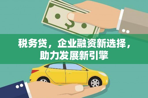 静宁税务贷，企业融资新选择，助力发展新引擎