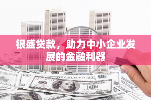 静宁银盛贷款，助力中小企业发展的金融利器