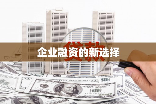 静宁企业融资的新选择