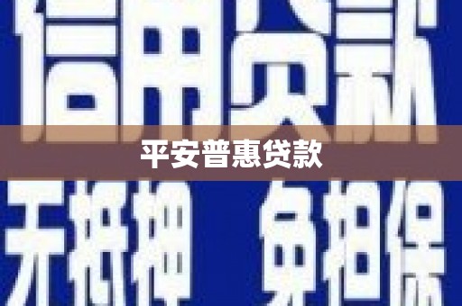 静宁平安普惠贷款