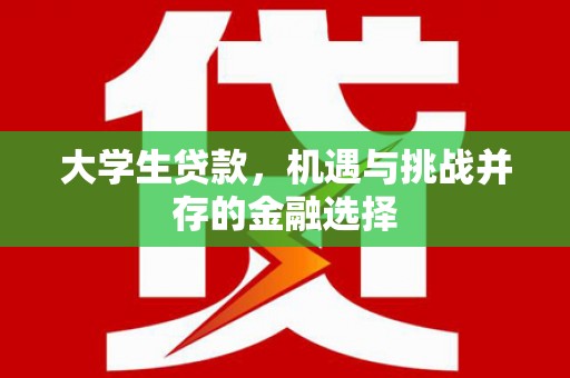静宁大学生贷款，机遇与挑战并存的金融选择
